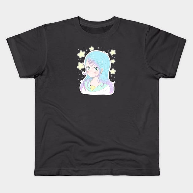 Stars cute girl Kids T-Shirt by piumeli